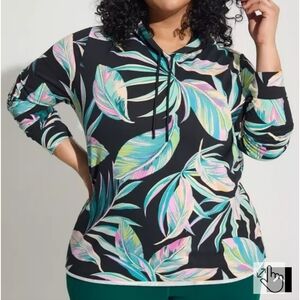 Torrid active palm printed hoodie